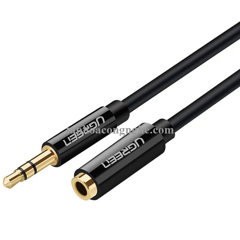 Ugreen 30707 0.5M màu Đen Cáp âm thanh 3.5mm nối dài AV124 30030707